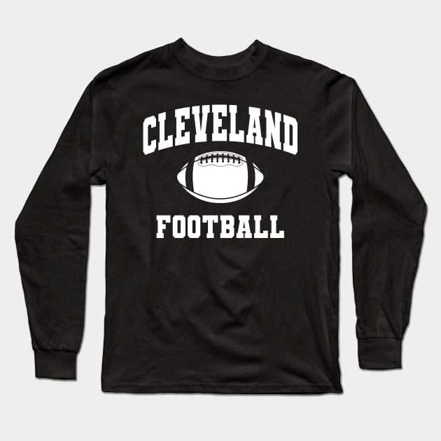 Cleveland Football Long Sleeve T-Shirt by Tamie